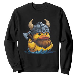 Rubber Duck Viking Warrior Norse Mythology Sweatshirt TS11 Black Print Your Wear