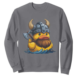 Rubber Duck Viking Warrior Norse Mythology Sweatshirt TS11 Charcoal Print Your Wear