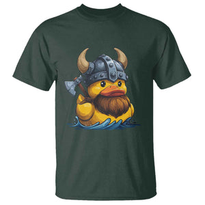 Rubber Duck Viking Warrior Norse Mythology T Shirt TS11 Dark Forest Green Print Your Wear