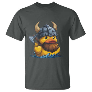 Rubber Duck Viking Warrior Norse Mythology T Shirt TS11 Dark Heather Print Your Wear