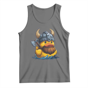Rubber Duck Viking Warrior Norse Mythology Tank Top TS11 Black Heather Print Your Wear