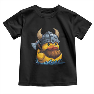 Rubber Duck Viking Warrior Norse Mythology Toddler T Shirt TS11 Black Print Your Wear