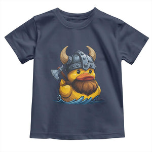 Rubber Duck Viking Warrior Norse Mythology Toddler T Shirt TS11 Navy Print Your Wear