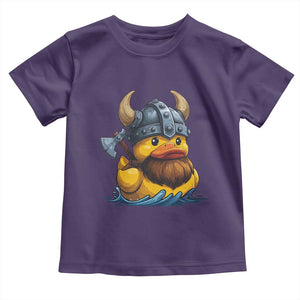 Rubber Duck Viking Warrior Norse Mythology Toddler T Shirt TS11 Purple Print Your Wear