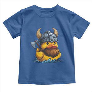 Rubber Duck Viking Warrior Norse Mythology Toddler T Shirt TS11 Royal Blue Print Your Wear