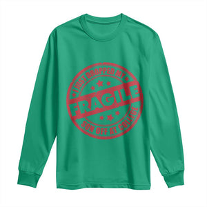 Fragile I Just Dropped My Son Off At College Long Sleeve Shirt Drop Off Parents Vintage Star TS11 Irish Green Print Your Wear