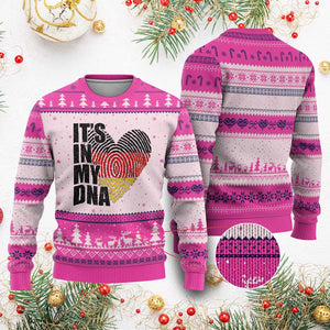 German Pride Ugly Christmas Sweater It Is In My DNA Patriotic Germany Flag TS11 Hot Pink Print Your Wear