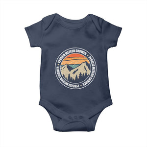 Perseid Meteor Shower Baby Onesie Shooting Stars Astronomy Vintage Retro Mountain TS11 Navy Print Your Wear