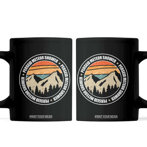 Perseid Meteor Shower Coffee Mug Shooting Stars Astronomy Vintage Retro Mountain TS11 Black Print Your Wear