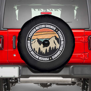 Perseid Meteor Shower Spare Tire Cover Shooting Stars Astronomy Vintage Retro Mountain TS11 Black Print Your Wear