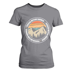 Perseid Meteor Shower T Shirt For Women Shooting Stars Astronomy Vintage Retro Mountain TS11 Charcoal Print Your Wear