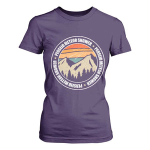 Perseid Meteor Shower T Shirt For Women Shooting Stars Astronomy Vintage Retro Mountain TS11 Purple Print Your Wear