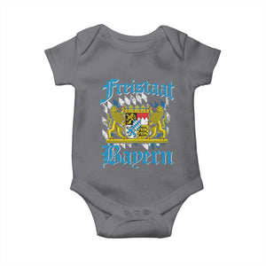 Freustaat Bayern Baby Onesie Bavaria German Munich Oktoberfest TS11 Charcoal Print Your Wear
