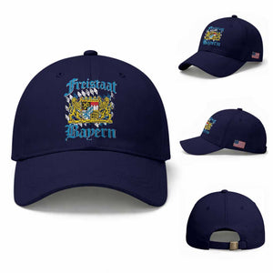 Freistaat Bayern Baseball Cap Bavaria German Munich Oktoberfest TS11 Baseball Cap Universal Fit Dark Blue Print Your Wear