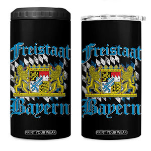 Freistaat Bayern 4 in 1 Can Cooler Tumbler Bavaria German Munich Oktoberfest TS11 One Size: 16 oz Black Print Your Wear