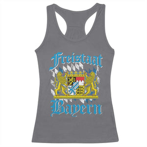 Freustaat Bayern Racerback Tank Top Bavaria German Munich Oktoberfest TS11 Charcoal Print Your Wear