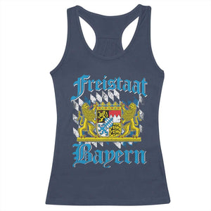 Freustaat Bayern Racerback Tank Top Bavaria German Munich Oktoberfest TS11 Navy Print Your Wear
