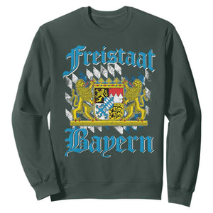 Freustaat Bayern Sweatshirt Bavaria German Munich Oktoberfest TS11 Dark Forest Green Print Your Wear