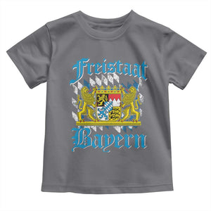 Freustaat Bayern Toddler T Shirt Bavaria German Munich Oktoberfest TS11 Charcoal Print Your Wear