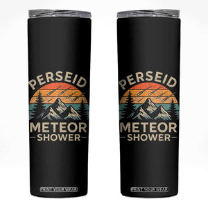 Perseid Meteor Shower Skinny Tumbler Shooting Stars Astronomy Vintage Mountain TS11 Black Print Your Wear