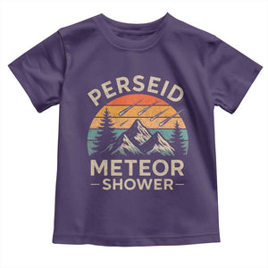Perseid Meteor Shower Toddler T Shirt Shooting Stars Astronomy Vintage Mountain TS11 Purple Print Your Wear