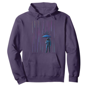 Perseid Meteor Shower Raining Astronaut With Umbrella Hoodie TS11 Purple Print Your Wear