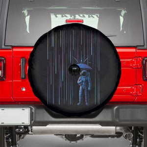 Perseid Meteor Shower Raining Astronaut With Umbrella Spare Tire Cover TS11 Black Print Your Wear