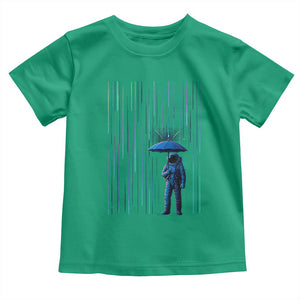 Perseid Meteor Shower Raining Astronaut With Umbrella Toddler T Shirt TS11 Irish Green Print Your Wear