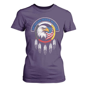 American Indian Veteran T Shirt For Women Native American Veteran Eagle Dreamcatcher TS11 Purple Print Your Wear