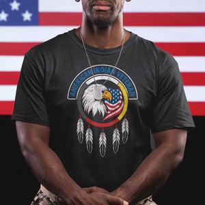 American Indian Veteran T Shirt Native American Veteran Eagle Dreamcatcher TS11 Black Print Your Wear
