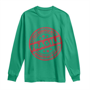 Fragile I Just Dropped My Daughter Off At College Long Sleeve Shirt Drop Off Parents Vintage Star TS11 Irish Green Print Your Wear