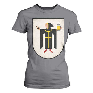Funny Munich Oktoberfest Munchen Coat of Arms T Shirt For Women Münchner Kindl Beer Drinking