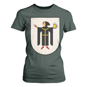 Funny Munich Oktoberfest Munchen Coat of Arms T Shirt For Women Münchner Kindl Beer Drinking