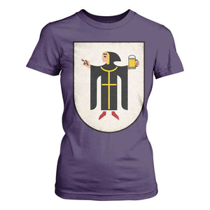 Funny Munich Oktoberfest Munchen Coat of Arms T Shirt For Women Münchner Kindl Beer Drinking
