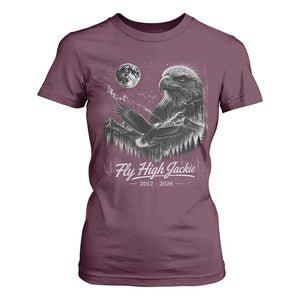 Fly High Jackie Eagle T Shirt For Women Memorial Tribute Nature Supports California Wildlife TS11 Maroon Print Your Wear