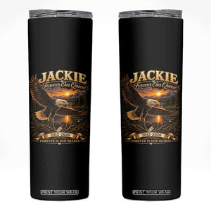Jackie The Eagle Big Bear Lake California Skinny Tumbler Forever Our Queen And In Our Hearts Wildlife Supports TS11 Black Print Your Wear