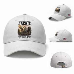 Jackie Bald Eagle Baseball Cap Forever Our Queen Not Just An Eagle But A Legend In The Sky TS11 Baseball Cap Universal Fit White Print Your Wear