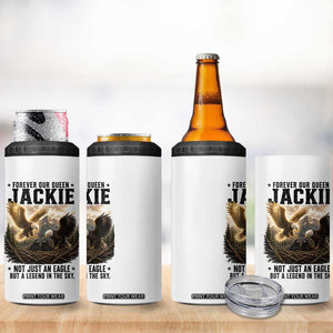 Jackie Bald Eagle 4 in 1 Can Cooler Tumbler Forever Our Queen Not Just An Eagle But A Legend In The Sky TS11 Print Your Wear