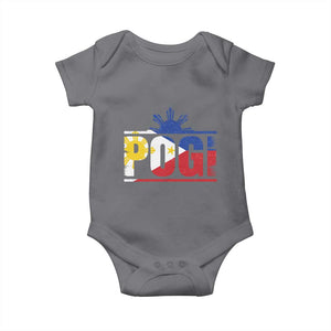 Pogi Filipino Slang Filipino Flag Pinoy Sun And Star Baby Onesie TS11 Charcoal Print Your Wear