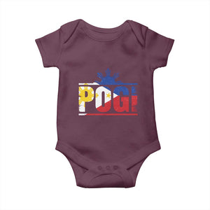 Pogi Filipino Slang Filipino Flag Pinoy Sun And Star Baby Onesie TS11 Maroon Print Your Wear