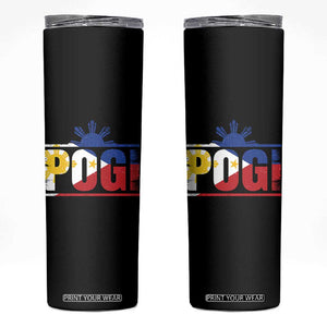 Pogi Filipino Slang Filipino Flag Pinoy Sun And Star Skinny Tumbler TS11 Black Print Your Wear
