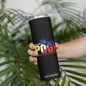 Pogi Filipino Slang Filipino Flag Pinoy Sun And Star Skinny Tumbler TS11 Print Your Wear