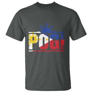 Pogi Filipino Slang Filipino Flag Pinoy Sun And Star T Shirt TS11 Dark Heather Print Your Wear