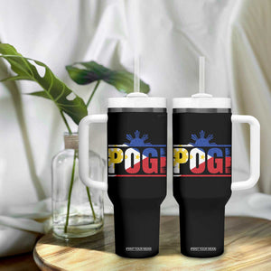 Pogi Filipino Slang Filipino Flag Pinoy Sun And Star Tumbler With Handle TS11 Print Your Wear