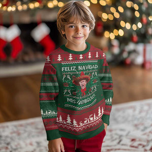 Funny Mexico Xmas Trump Ugly Christmas Sweater Feliz Navidad Mis Amigos Sombrero Xmas TS11 Christmas Print Your Wear