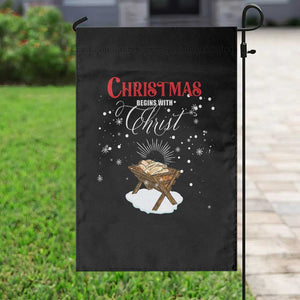 Christmas Begins With Christ Garden Flag Christian Christmas Jesus God TS11 Print Your Wear