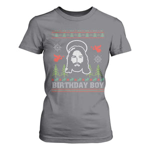 Funny Christian Christmas T Shirt For Women Birthday Boy Jesus God Xmas Tree Angels TS11 Charcoal Print Your Wear
