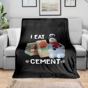 Funny Christmas I Eat Cement Throw Blanket Snowman Snow Cement Oddly Specific Dank Meme TS11 Print Your Wear