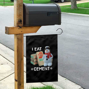 Funny Christmas I Eat Cement Garden Flag Snowman Snow Cement Oddly Specific Dank Meme TS11 Print Your Wear