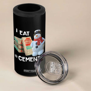 Funny Christmas I Eat Cement 4 in 1 Can Cooler Tumbler Snowman Snow Cement Oddly Specific Dank Meme TS11 Print Your Wear